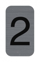 Információs tábla, öntapadó, 2,5x4,4 cm, alumíniumhatású, EXACOMPTA, 2-es