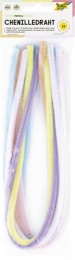 Zseníilia drót, 50 cm, FOLIA, 10 különböző pasztel szín